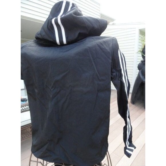 Girl’s BN Blanc Noir Warm Up Jacket With Hood Pants Black White Set Large - Picture 3 of 9